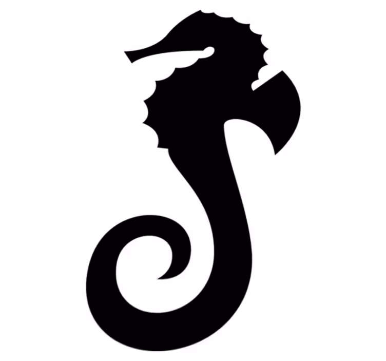 Tapete vinílico casa de banho pacote cavalo marinho - TenStickers