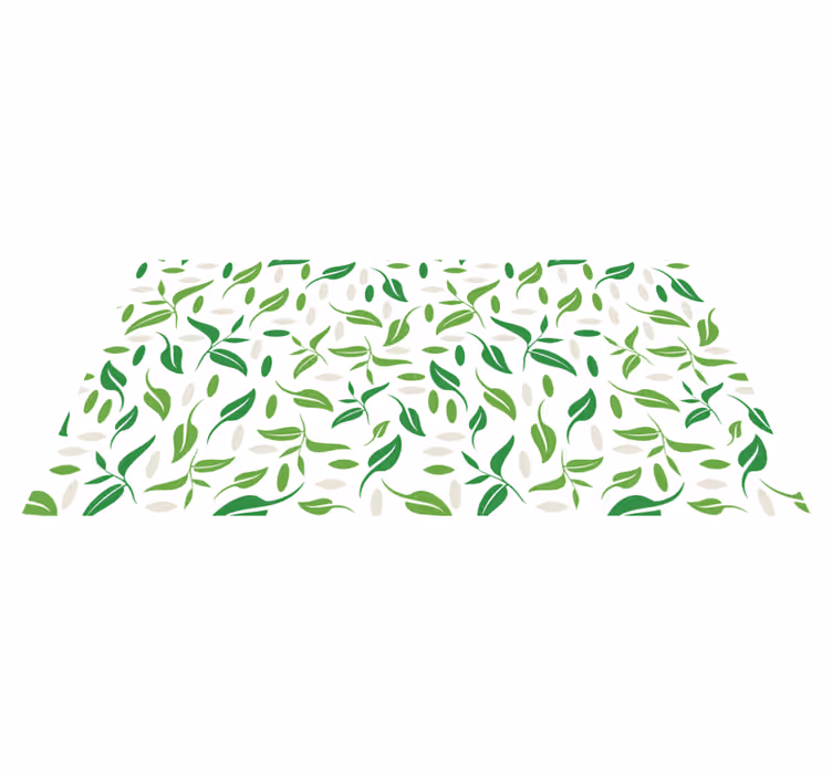 Tapete vinílico flores e plantas padrão folhas verdes - TenStickers