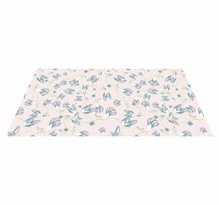 Tapete vinílico flores e plantas padrão de folhas e flores - TenStickers