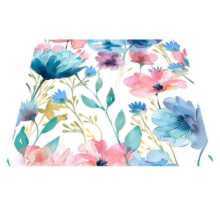 Tapete vinílico flores e plantas flores silvestres no verão - TenStickers