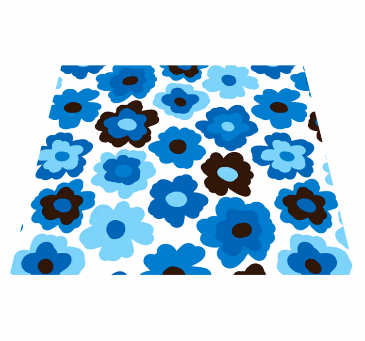Tapete vinílico flores e plantas papoila azul - TenStickers