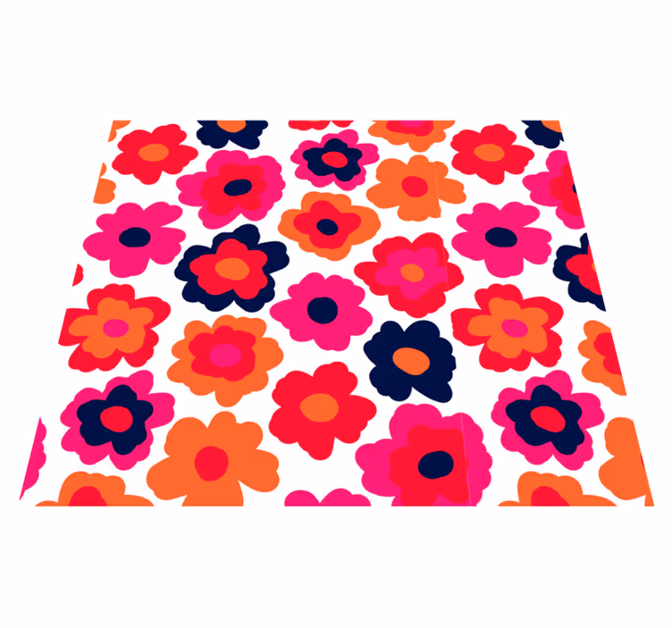 Tapete vinílico flores e plantas papoila vermelha - TenStickers