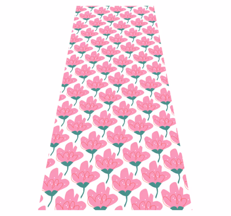 Tapete vinílico quarto flores rosas - TenStickers