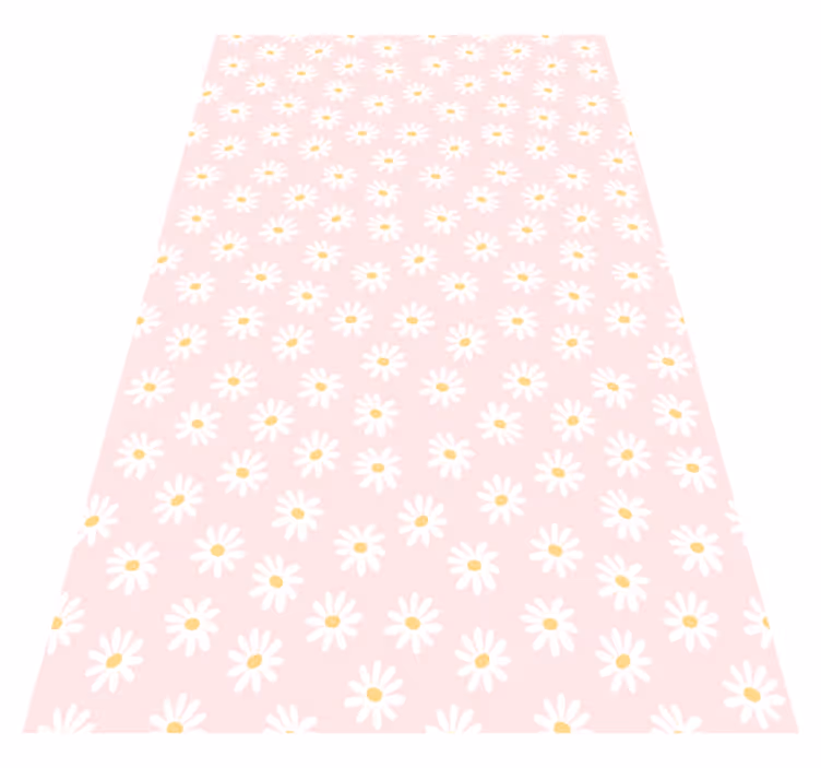 Tapete vinílico quarto com padrão de flores margarida - TenStickers