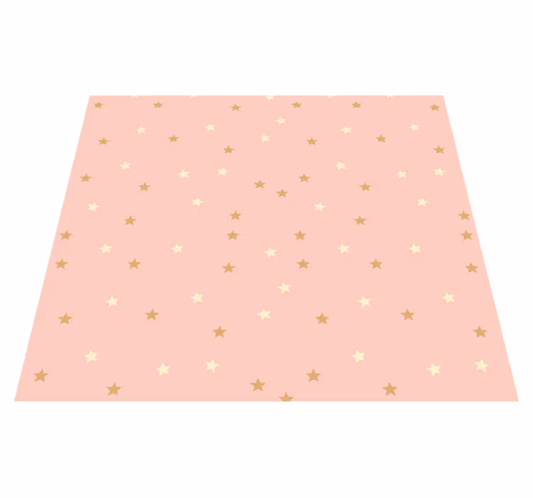 Tapete vinílico estrelas douradas sobre rosa - TenStickers