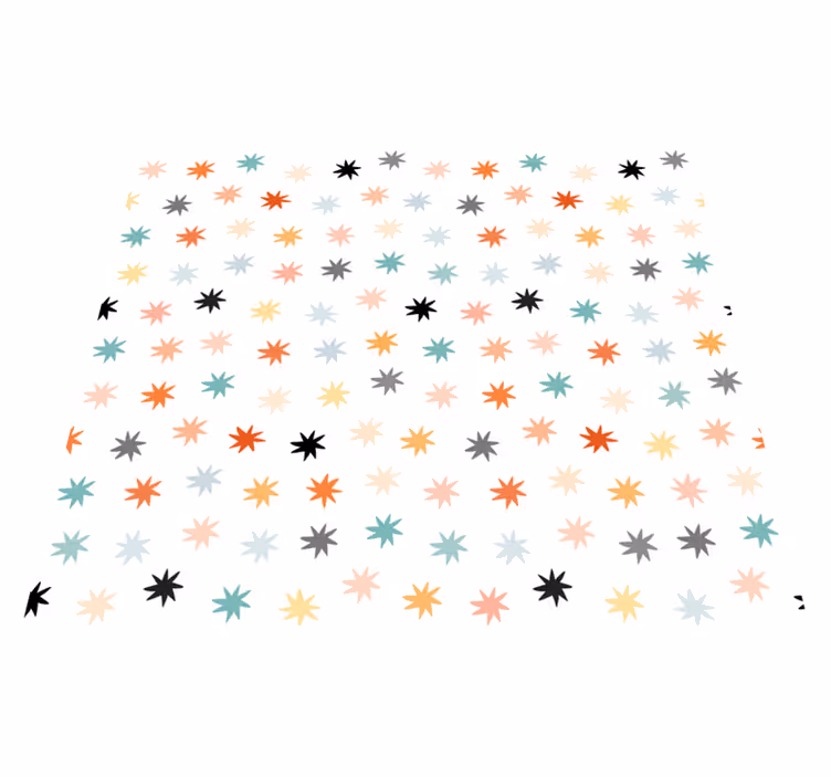 Tapete vinílico estrelas padrão geométrico - TenStickers