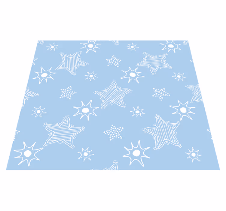 Tapete vinílico estrelas brancas em fundo azul - TenStickers