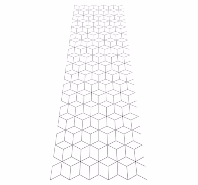 Tapete vinílico geométricas padrão cubos - TenStickers