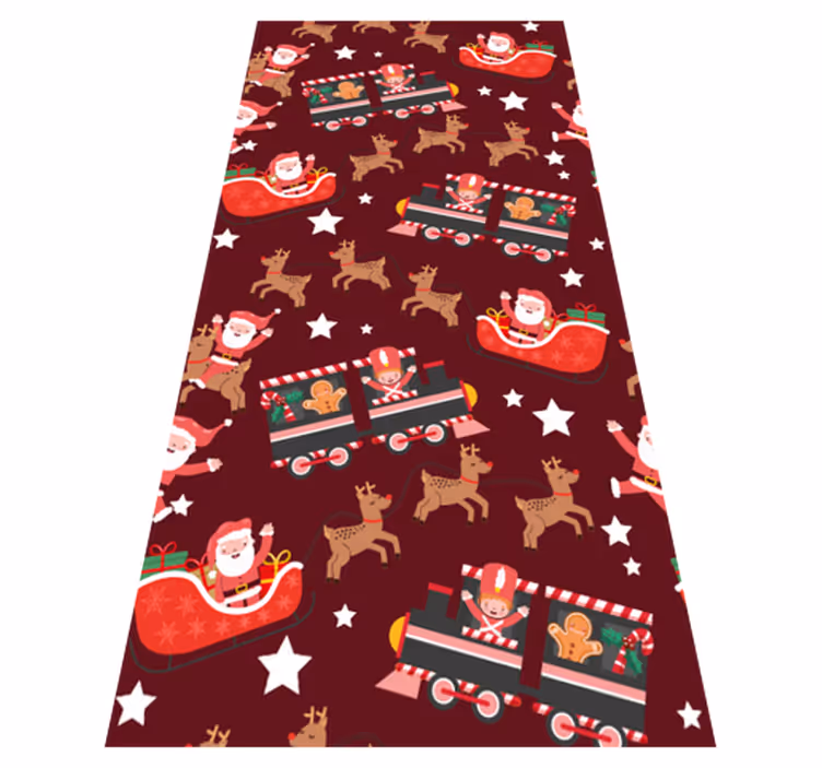 Tapete vinílico do natal trenó do papai noel - TenStickers