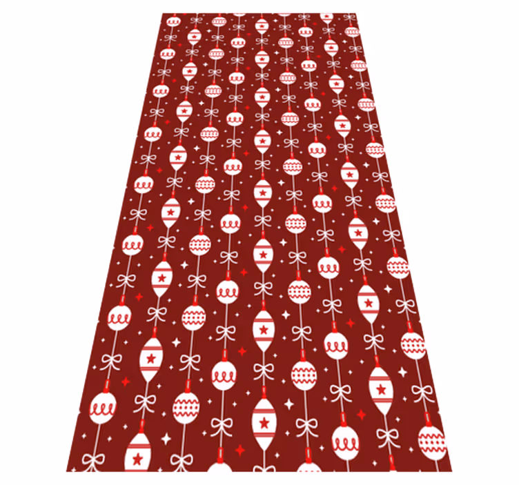 Tapete vinílico do natal com bolas de natal - TenStickers