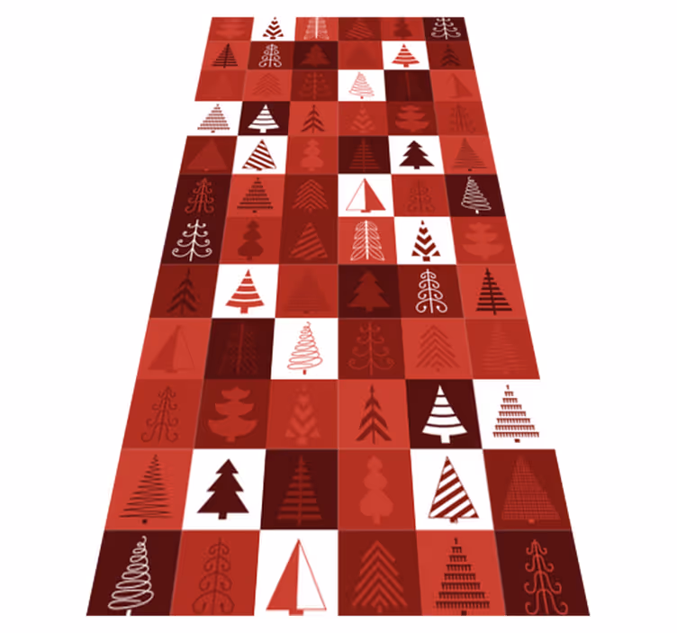 Tapete vinílico do natal em patchwork natalino - TenStickers