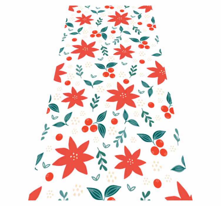 Tapete vinílico do natal flores de natal - TenStickers