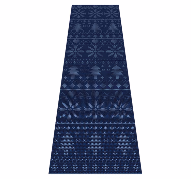 Tapete vinílico do natal com padrão de tricô azul marinho - TenStickers