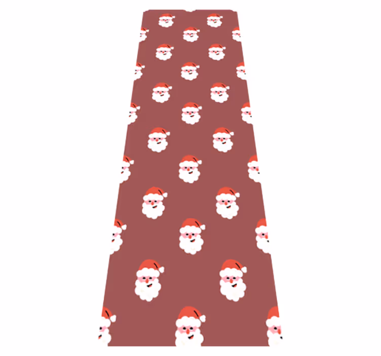 Tapete vinílico do natal padrão vermelho do papai noel - TenStickers