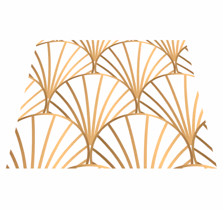 Tapete vinílico quarto art déco branco e dourado - TenStickers