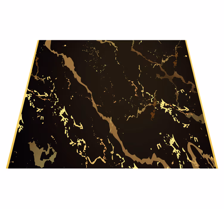 Tapete vinílico quarto textura mármore preto dourado - TenStickers