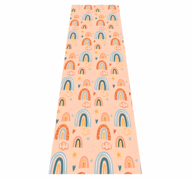 Tapete vinílico quarto tema infantil arco-íris claro - TenStickers