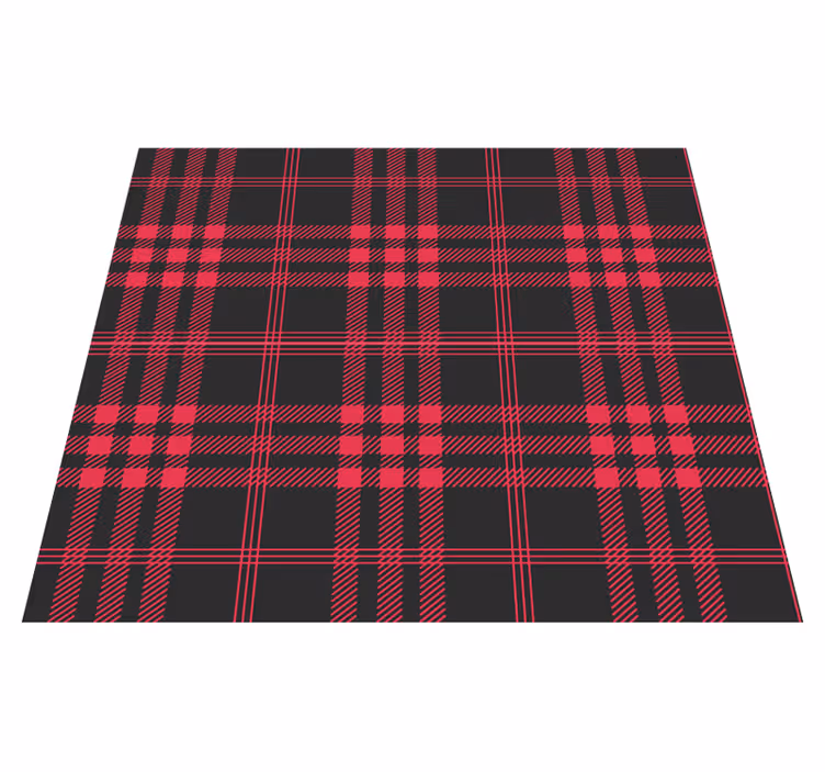 Tapete vinílico quarto padrão tartan natalino - TenStickers