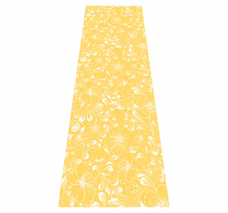 Tapete vinílico quarto estilo grandmillenial floral amarelo - TenStickers