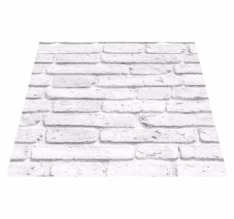 Tapete vinílico quarto textura de tijolo branco - TenStickers