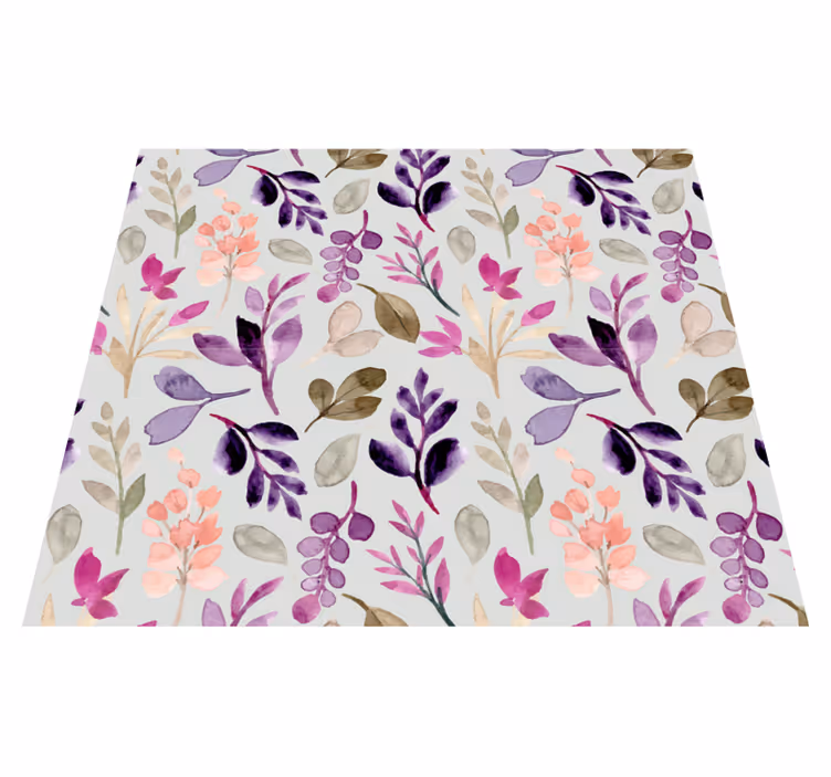 Tapete vinílico quarto floral em cores suaves - TenStickers