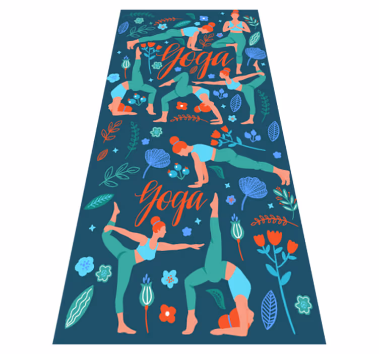 Tapete vinílico quarto mulher fazendo yoga - TenStickers