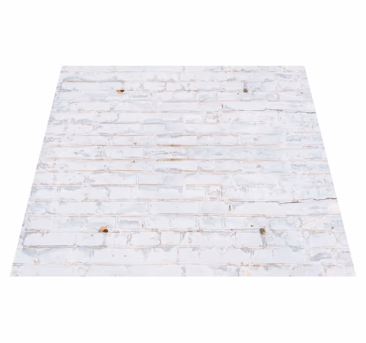 Tapete vinílico quarto padrão de tijolo branco desgastado - TenStickers