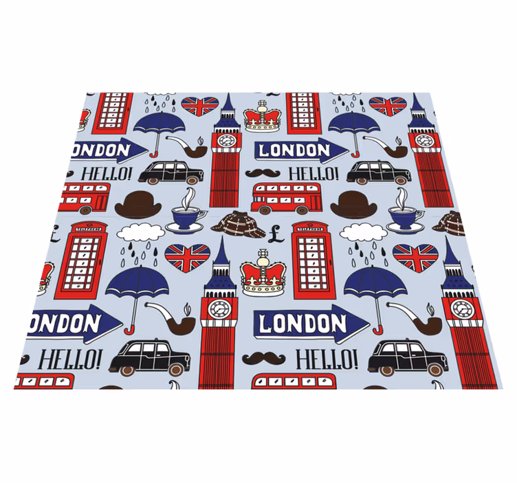Tapete vinílico quarto melhores do reino unido londres - TenStickers