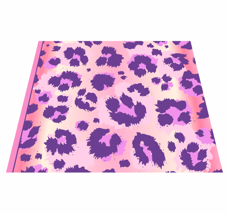 Tapete vinílico quarto pele de leopardo rosa - TenStickers