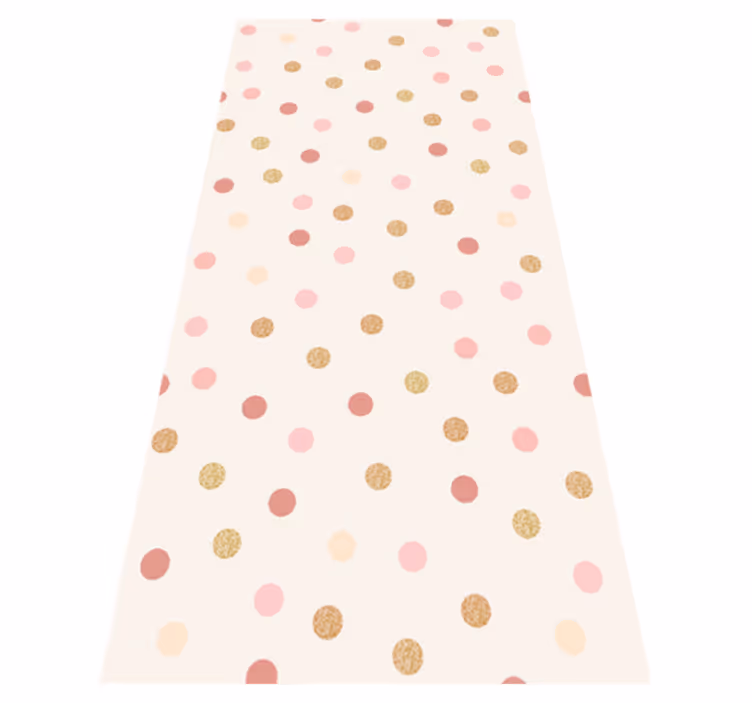 Tapete vinílico quarto com padrão de bolinhas rosa claro - TenStickers