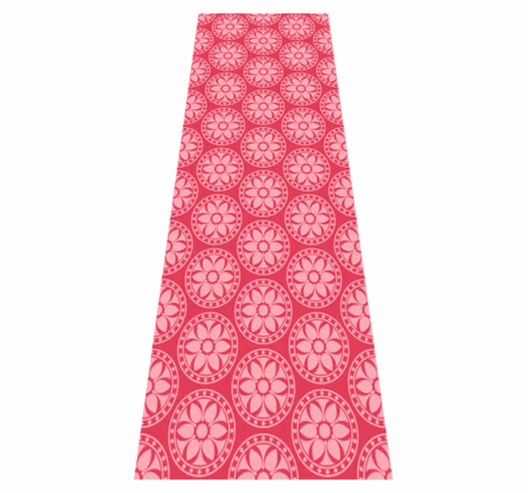 Tapete vinílico quarto círculos coreanos rosa - TenStickers