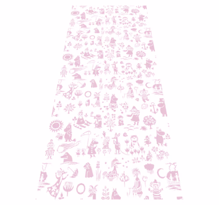 Tapete vinílico quarto moomi rosa - TenStickers