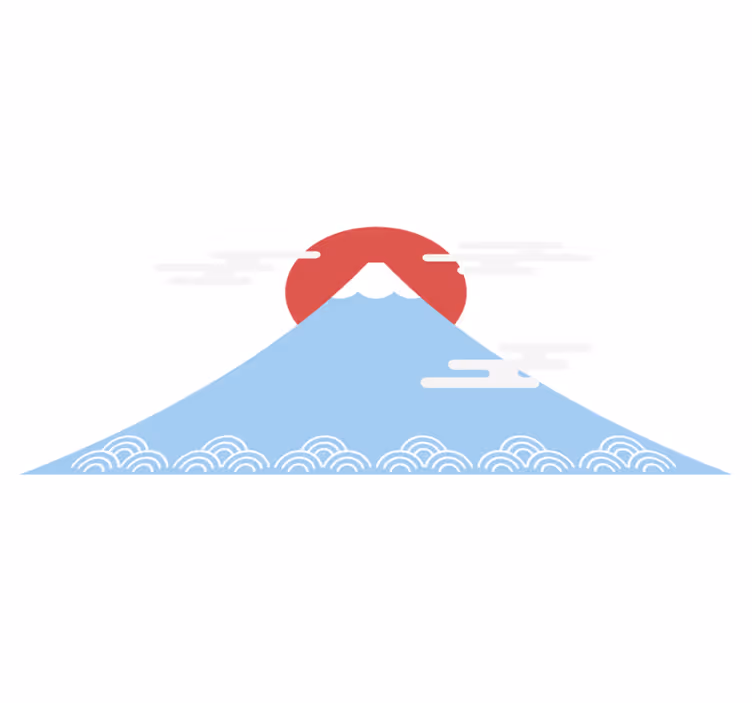 Tapete vinílico natureza estilo montanha asiática - TenStickers