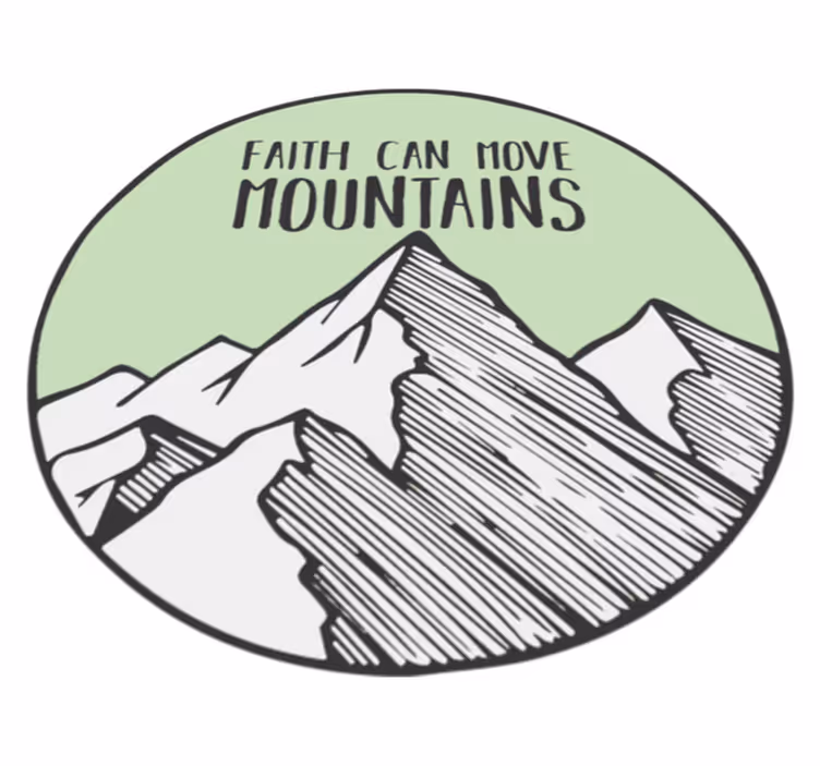 Tapete vinílico natureza a fé move montanhas - TenStickers