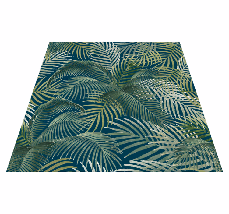 Tapete vinílico natureza padrão folha tropical - TenStickers
