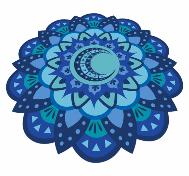 Tapete vinílico natureza mandala botânica elaborada - TenStickers