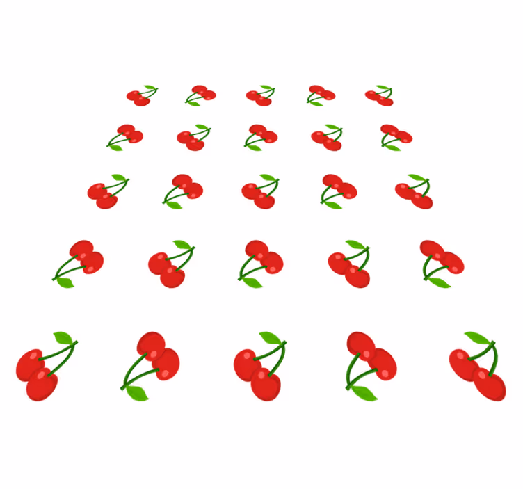 Tapete vinílico natureza com estampa de cerejas - TenStickers