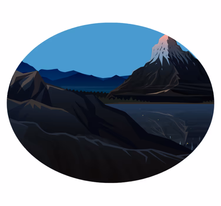 Tapete vinílico natureza paisagem de montanha - TenStickers