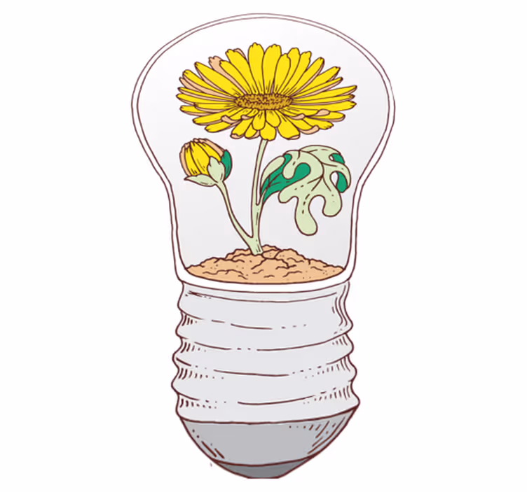 Tapete vinílico natureza lâmpada florindo - TenStickers