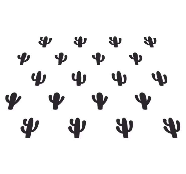 Tapete vinílico natureza com estampa de cactos - TenStickers
