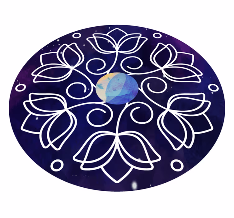 Tapete vinílico natureza com design de padrão de lótus - TenStickers