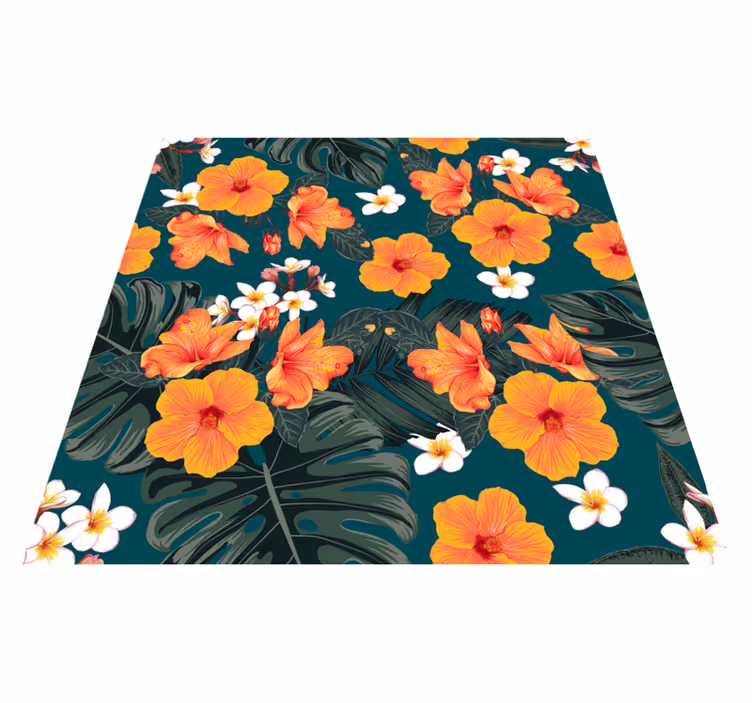 Tapete vinílico natureza composição flor exótica - TenStickers