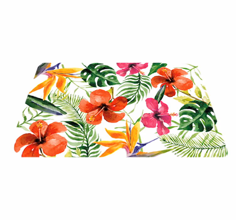Tapete vinílico flores e plantas adesivos monstera deliciosa - TenStickers