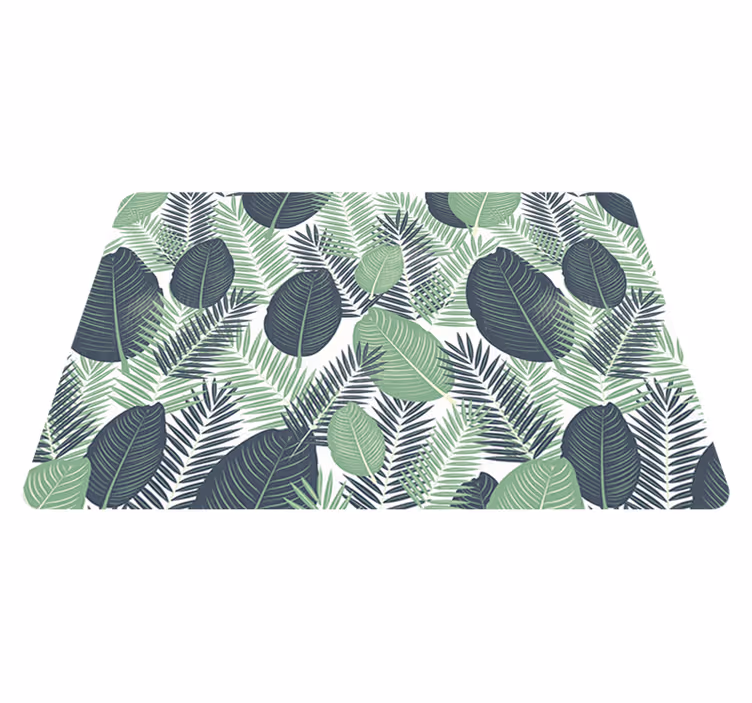 Tapete vinílico flores e plantas vegetação verde selva - TenStickers
