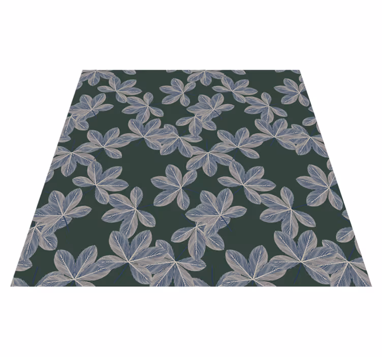 Tapete vinílico flores e plantas design de folhas escuras - TenStickers