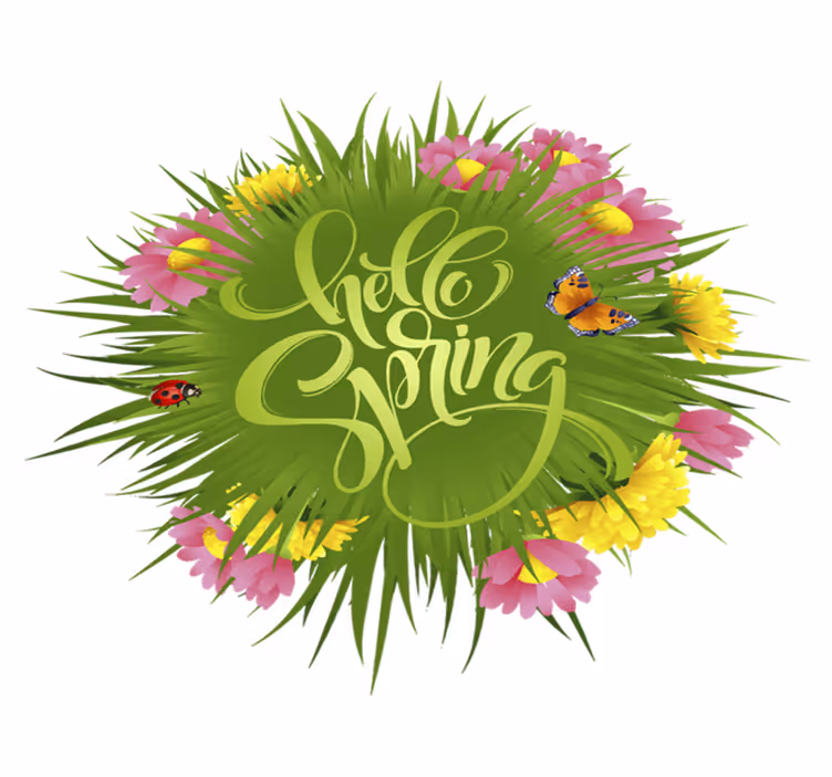 Tapete vinílico flores e plantas campo de flores - TenStickers