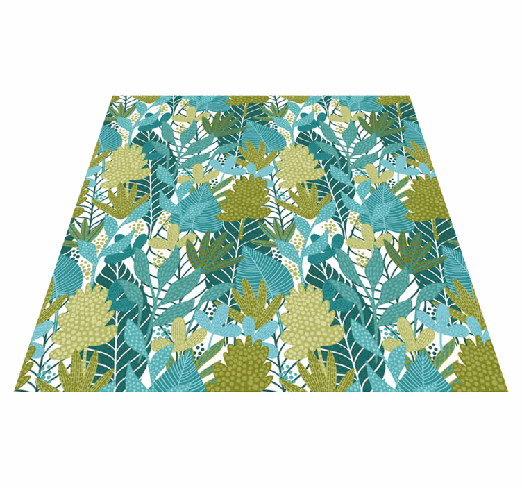 Tapete vinílico flores e plantas estilo tropical boho - TenStickers