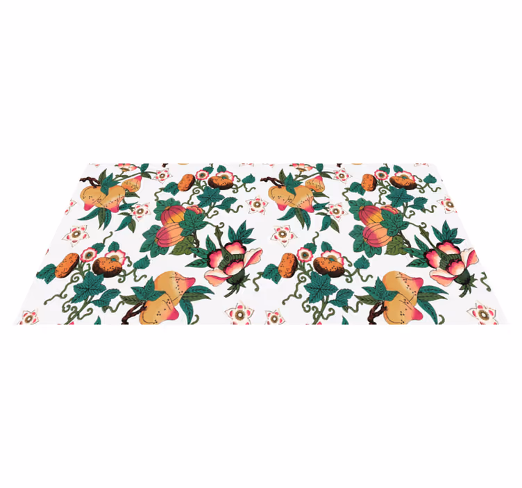 Tapete vinílico flores e plantas estampa verão multicolorida - TenStickers