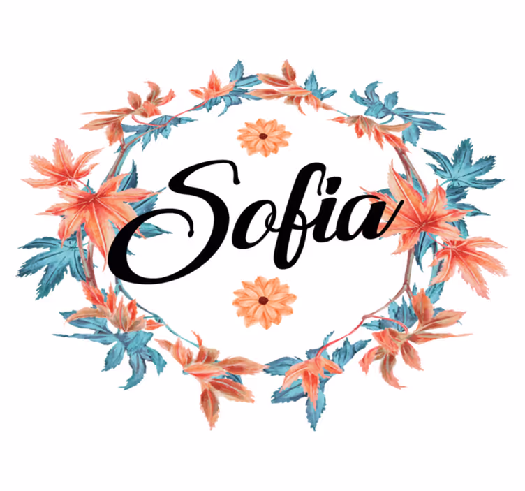 Tapete vinílico flores e plantas coroa de flores outono - TenStickers