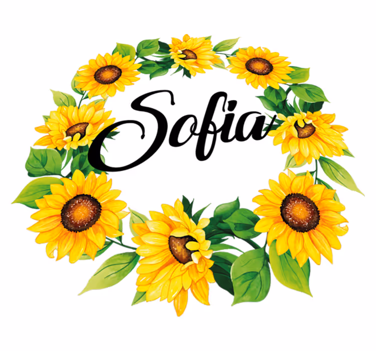 Tapete vinílico flores e plantas coroa de flores verão - TenStickers